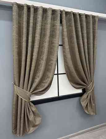 Комплект коротких штор VR-Textil Жакард Viva Marmo № 1786ш Какао 130х170 см 2 шт (35-0373) Київ