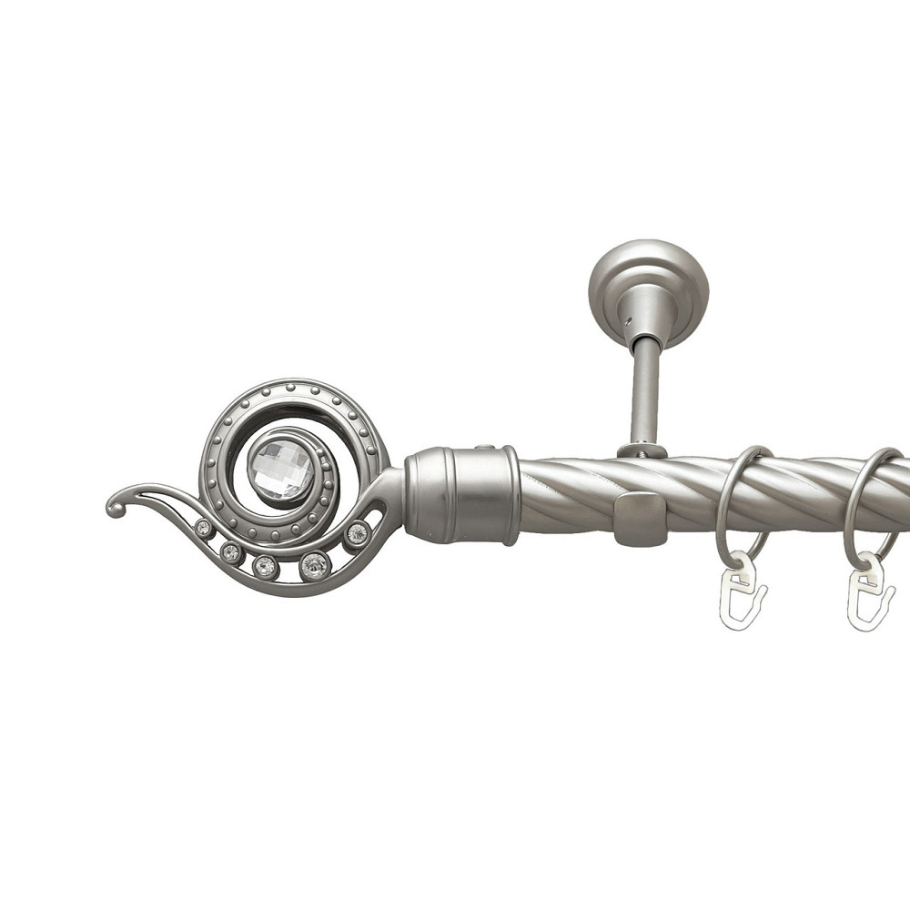 Карниз Orvit Око Дракона металевий однорядний відкритий скручена труба кільце металеве Сатин 25 мм 200 см (00-00023461) Львів - фото 1