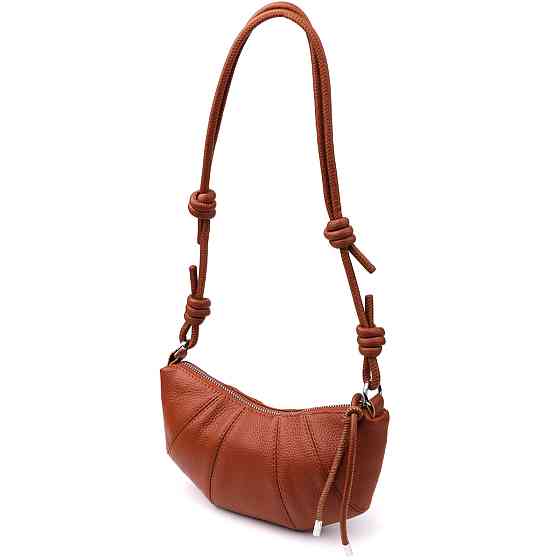 Полукруглая женская сумка из натуральной кожи Vintage 22934 Коричневый Киев