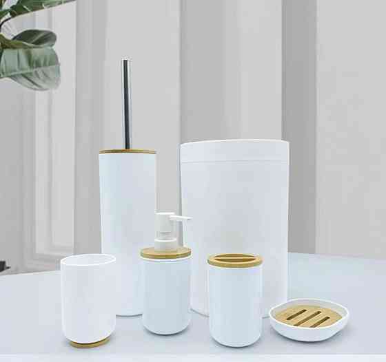 Набор аксессуаров Bathlux для ванной люкс качества, 6 предметов Белый Каменец-Подольский