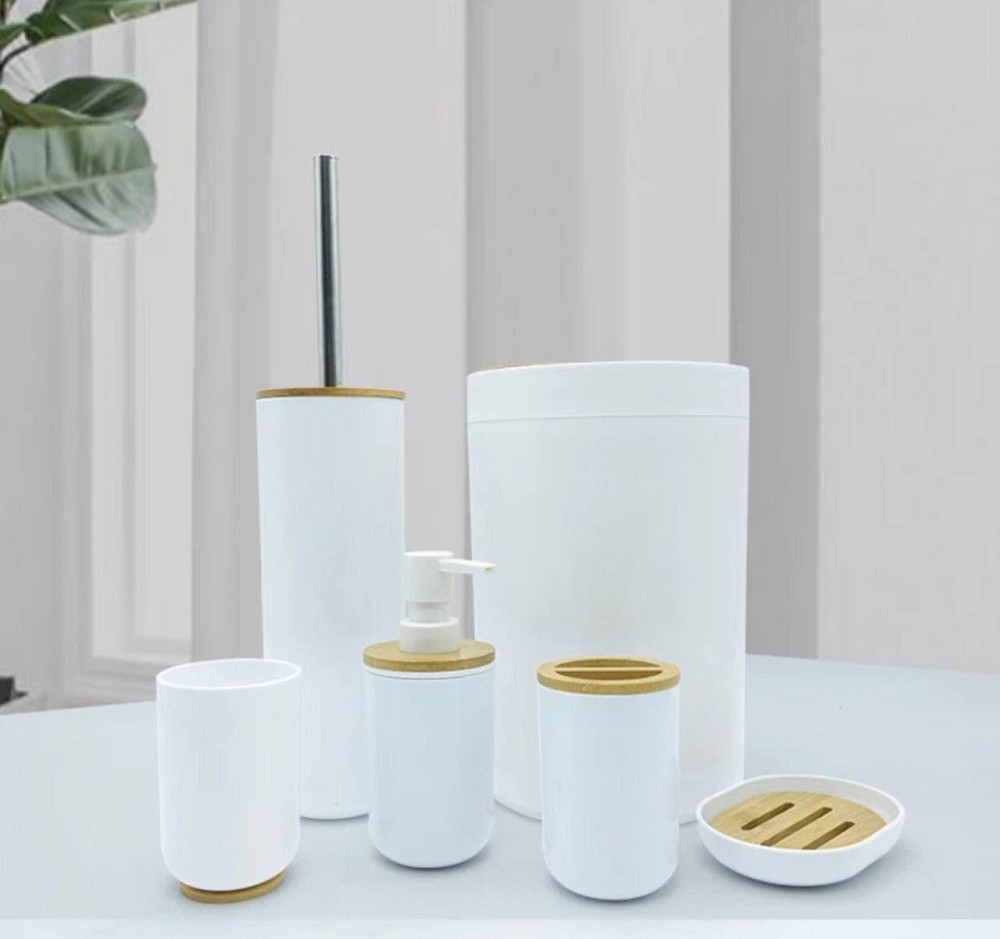 Набор аксессуаров Bathlux для ванной люкс качества, 6 предметов Белый Каменец-Подольский - изображение 1