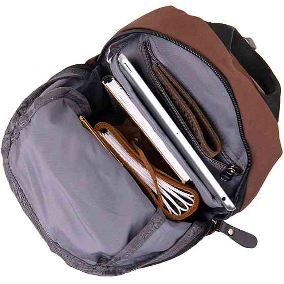 Сумка через плечо нейлон Vintage 20634 Коричневая Киев