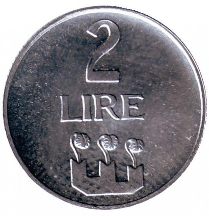 Святий. Монета 2 ліри. 1972 рік, Сан-Марино. UNC Полтава - фото 1