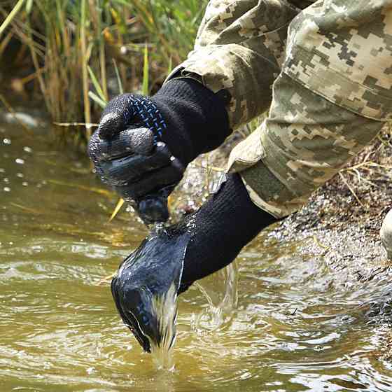 Рукавички водонепроникні тришарові Dexshell Ultralite (Чорні) розмір S Вінниця