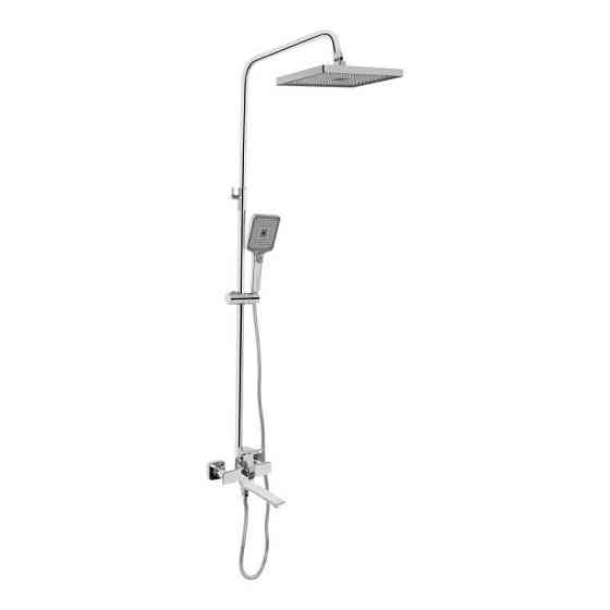 Душевая система из латуни Qtap Presto на три потребителя (с изливом) QTPRE111CRM45575 Chrome Харьков