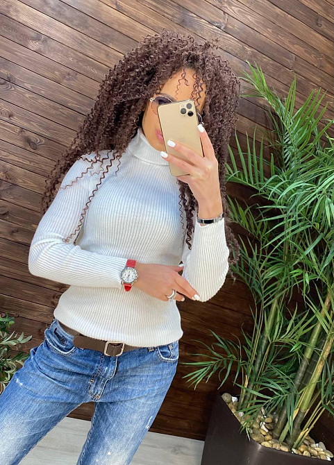 Водолазка жіноча однотонна рубчик, гольф жіночий базовий, жіночі базові гольфи водолазки в Україні Крохатушка одяг Київ - фото 1