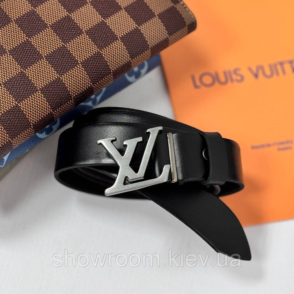 Женский кожаный ремень Lv, лв grey (3 cм) (7111) Киев - изображение 4