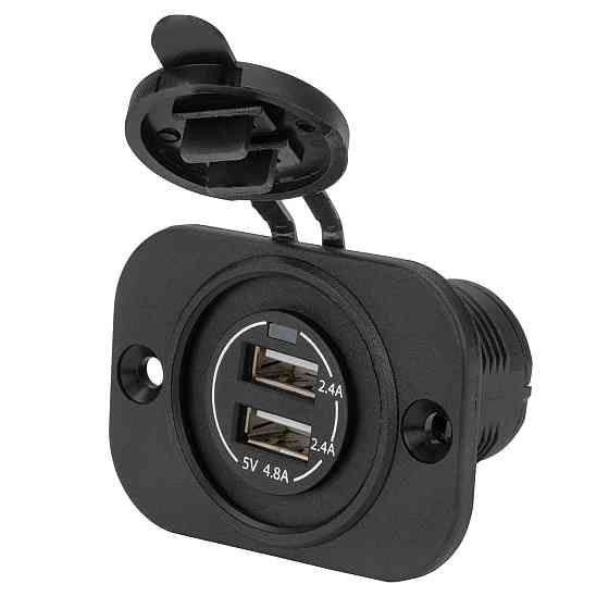 Двойное гнездо USB 4.8A C30234B (Врезное, влагозащищенное) Киев