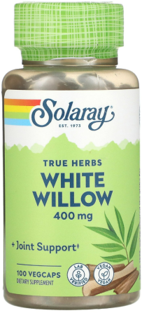 Белая ива Solaray White Willow Bark 400 мг 100 капсул Киев