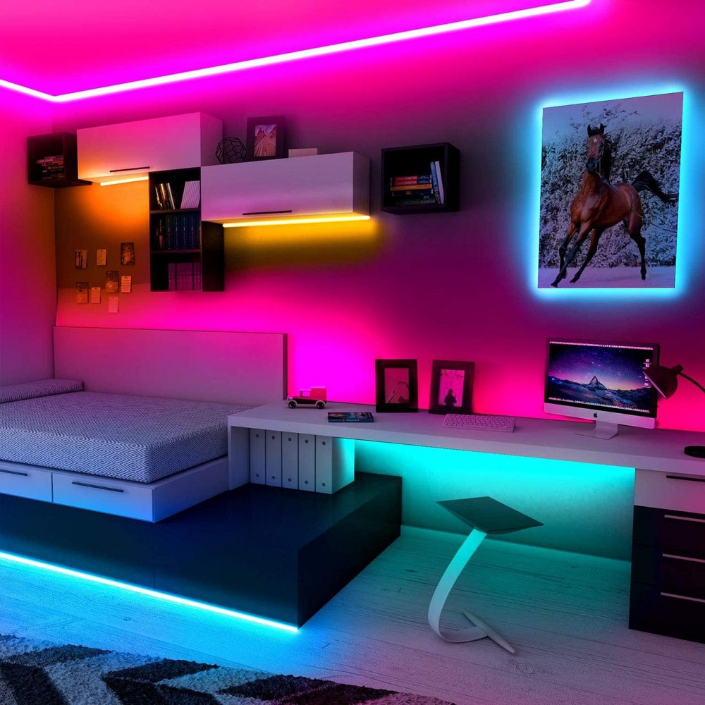 LED-лента Phopollo RGB 7,5 м: многоцветная лента с пультом ДУ и 44 режимами, 12В Киев - изображение 17