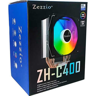 Кулер до процесора Zezzio ZH-C400 V2 ARGB/SRGB Ultra Fan Вінниця - фото 6
