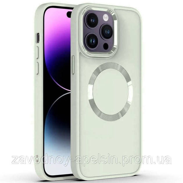 IPhone 16 Pro Max Чехол матовый Магнит TPU+PC (белый) Одесса - изображение 1