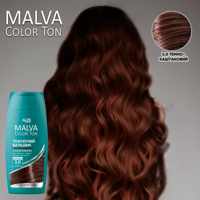 Відтінковий бальзам Acme Color Malva Color Ton 3.0 - Темно-каштановий 180 мл (4823115503398) Вінниця - фото 3