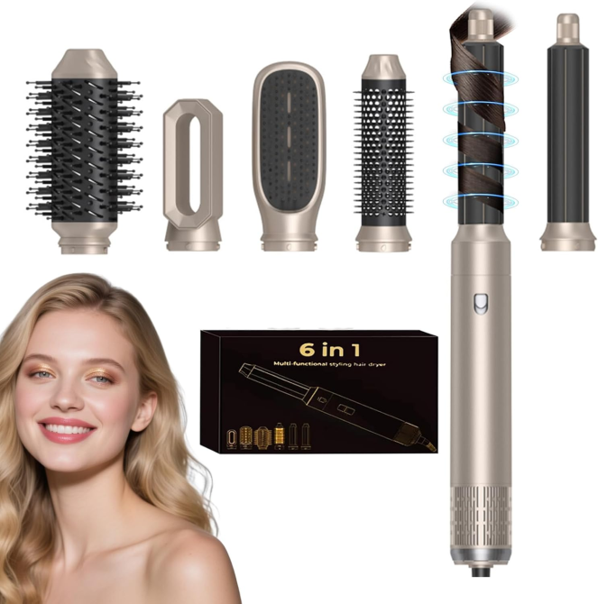 Мультистайлер 6-в-1 Magic Styler Air Brush: фен-щітка з ефектом Coanda, іонізація, 1000 Вт — для об'єму та локонів Київ - фото 9