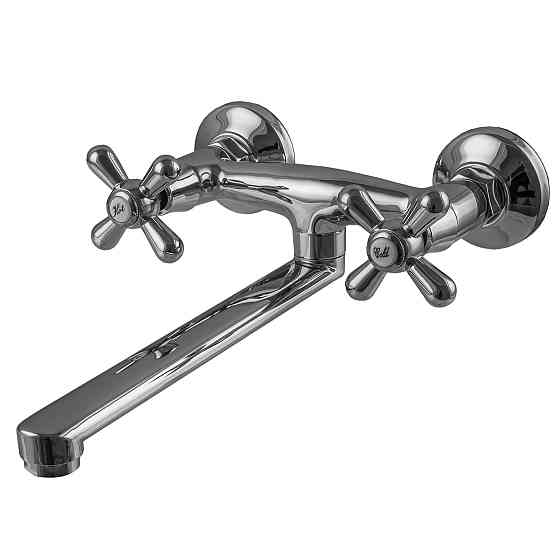 Змішувач для кухні Globus Lux GB-SHARM-361-BR зі стіни плоский вилив 250мм, латунь Луцк