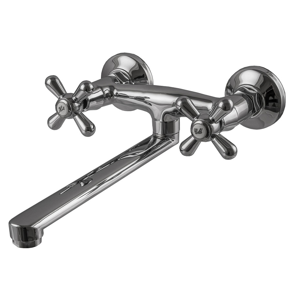 Змішувач для кухні Globus Lux GB-SHARM-361-BR зі стіни плоский вилив 250мм, латунь Луцк - изображение 1