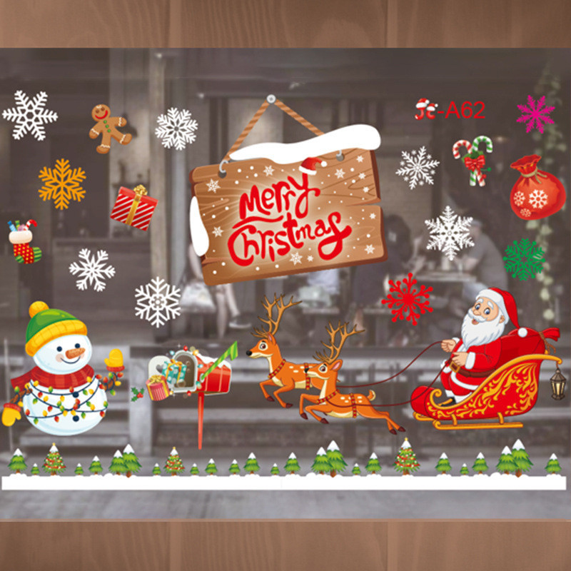 Наклейки новогодние Merry Christmas 50 на 70 см разноцветный Киев - изображение 1