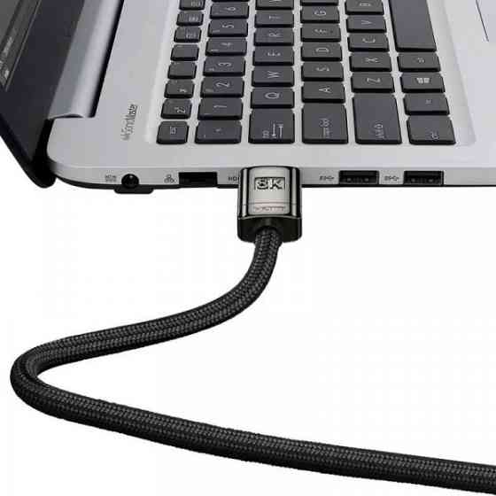 Кабель HDMI M - M, 2m, V2.1 8K, High Definition Series (Zinc alloy) WKGQ000101 Baseus Чорний (WKGQ000101) Київ