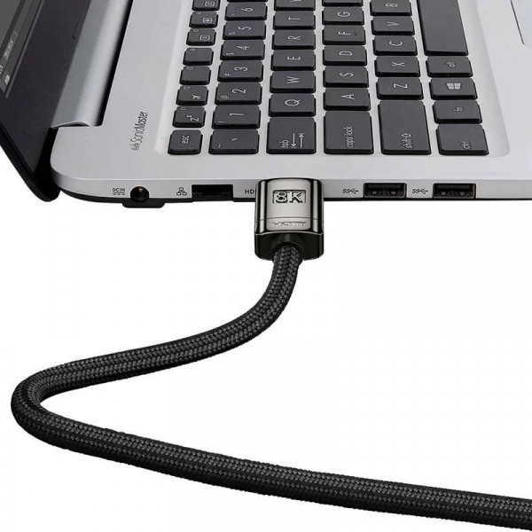 Кабель HDMI M - M, 2m, V2.1 8K, High Definition Series (Zinc alloy) WKGQ000101 Baseus Чорний (WKGQ000101) Київ - фото 6