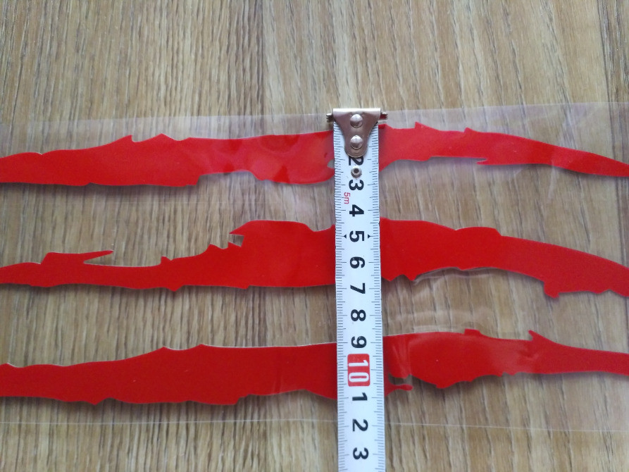 Наклейка на авто-мото Царапины Когтем Красные Свет Киев - изображение 5