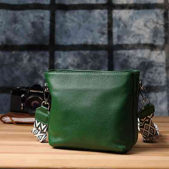 Жіноча шкіряна сумка на кожен день Зелений (Vintage) Київ