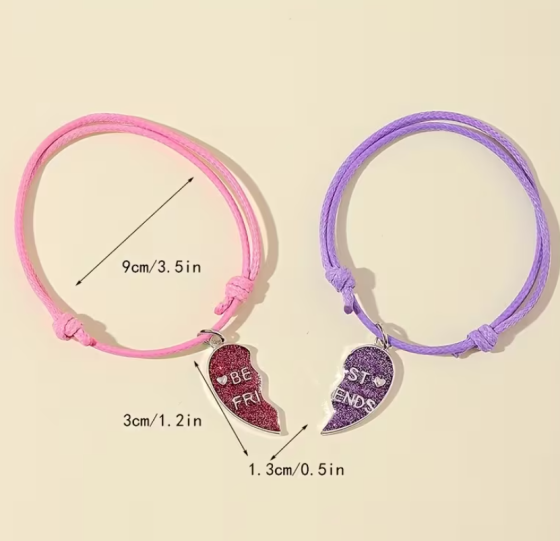 Парные браслеты с сердечком «Друзья» Киев