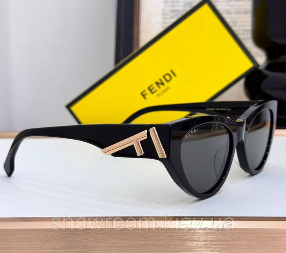 Женские солнцезащитные очки кошечки (50092) gold Lux Киев - изображение 3