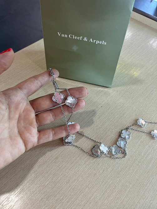 Подвеска Van Cleef  20 элементов  Перламутр, белое золото Одесса - изображение 4