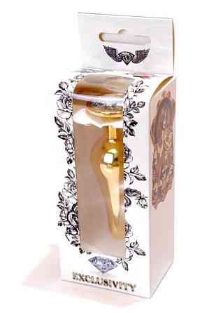Анальна пробка - Jewellery Gold BUTT PLUG- Clear Sex Aura Київ