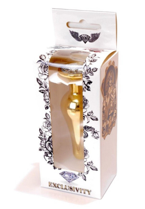 Анальная пробка - Jewellery Gold BUTT PLUG- Clear Sex Aura Киев - изображение 5