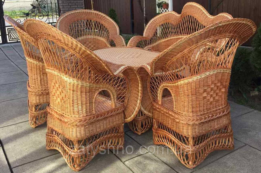 Мебель из лозы с диваном | комплект плетеной мебели со столом | мебель плетеная очень красивая Киев - изображение 2