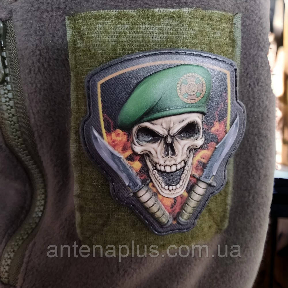 Череп у береті ДПСУ об'ємний шеврон / патч Київ - фото 2