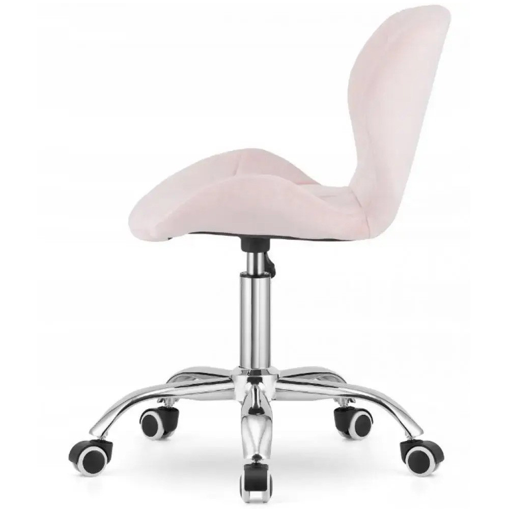 Крісло офісне комп'ютерне Bonro B-531 велюр на коліщатках робоче для комп'ютера офісу дому Рожевий Київ - фото 7