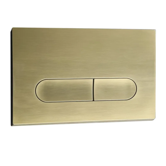 Панель змиву Koer KT-0608-12 240x160x10mm пластик., кнопка закруглена (колір матове золото) (KR6126)   ( 24359 ) Харків