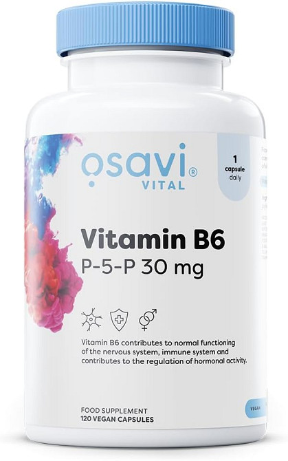 Витамин B6 (P-5-P) Osavi Vitamin B6-P-5-P, 30 mg Vegan 120 caps Луцк - изображение 1