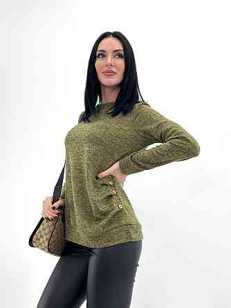 Жіноча кофтинка з гудзиками "Vesta" оптом | Норма і батал Хакі, 46-48 Київ