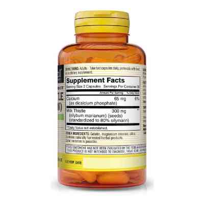 Трави Mason Natural Розторопша (Сілімарін), Milk Thistle (Silymarin), 60 капсул (MAV-12995) Вінниця
