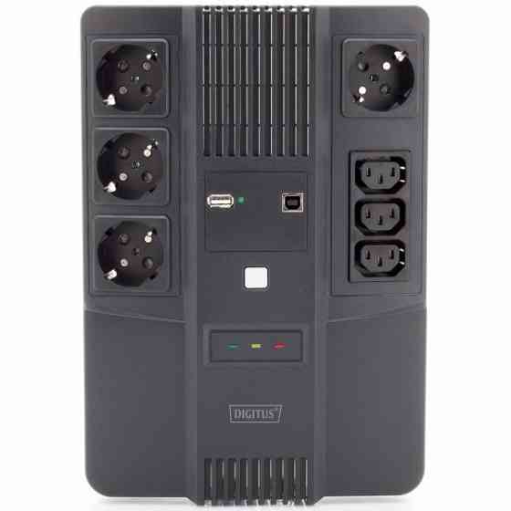 ДБЖ Digitus Line-Interactive, 800VA/480W, LED, 4xSchuko/3xC13, RJ45, USB (DN-170111) Киев