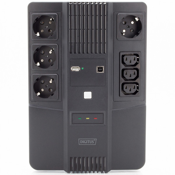ДБЖ Digitus Line-Interactive, 800VA/480W, LED, 4xSchuko/3xC13, RJ45, USB (DN-170111) Київ - фото 1