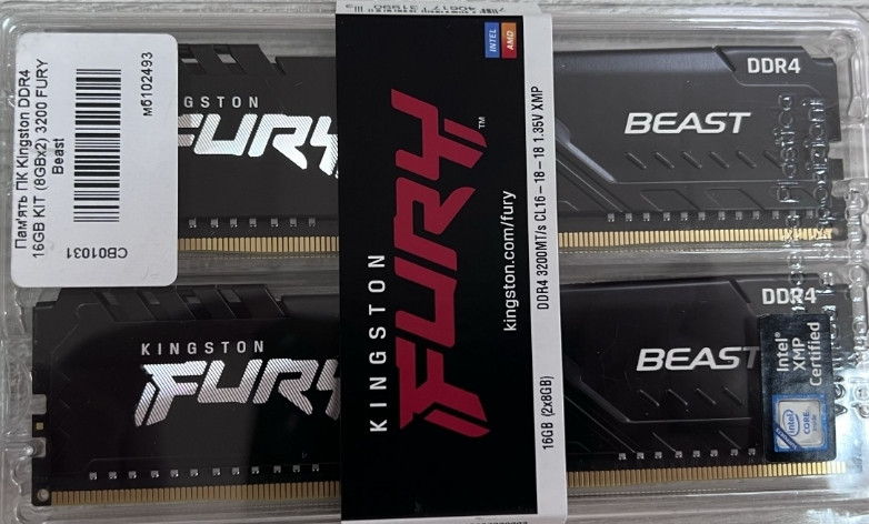 Оперативна пам'ять Ddra4 Fury 16 Gb (2x8) Kingston FURY DDR4 16GB (2x8GB) 3200MHz Харків - фото 1
