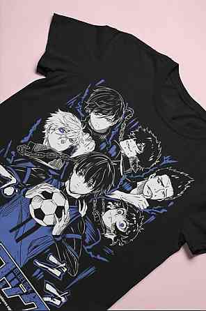 Футболка мужская аниме Блуе Локк Теам Йоикхи оверсайз (S/M/L) Черний AnimeJ0955 Днепр