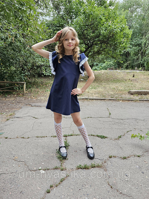 Школьный сарафан трапеция с кружевом Кокетка 122-146 Кривой Рог - изображение 2