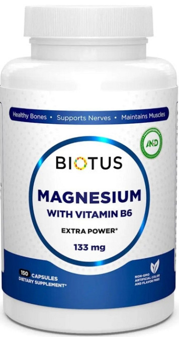 Магний и витамин В6 Biotus Magnesium with Vitamin B6 150 капс Киев - изображение 1
