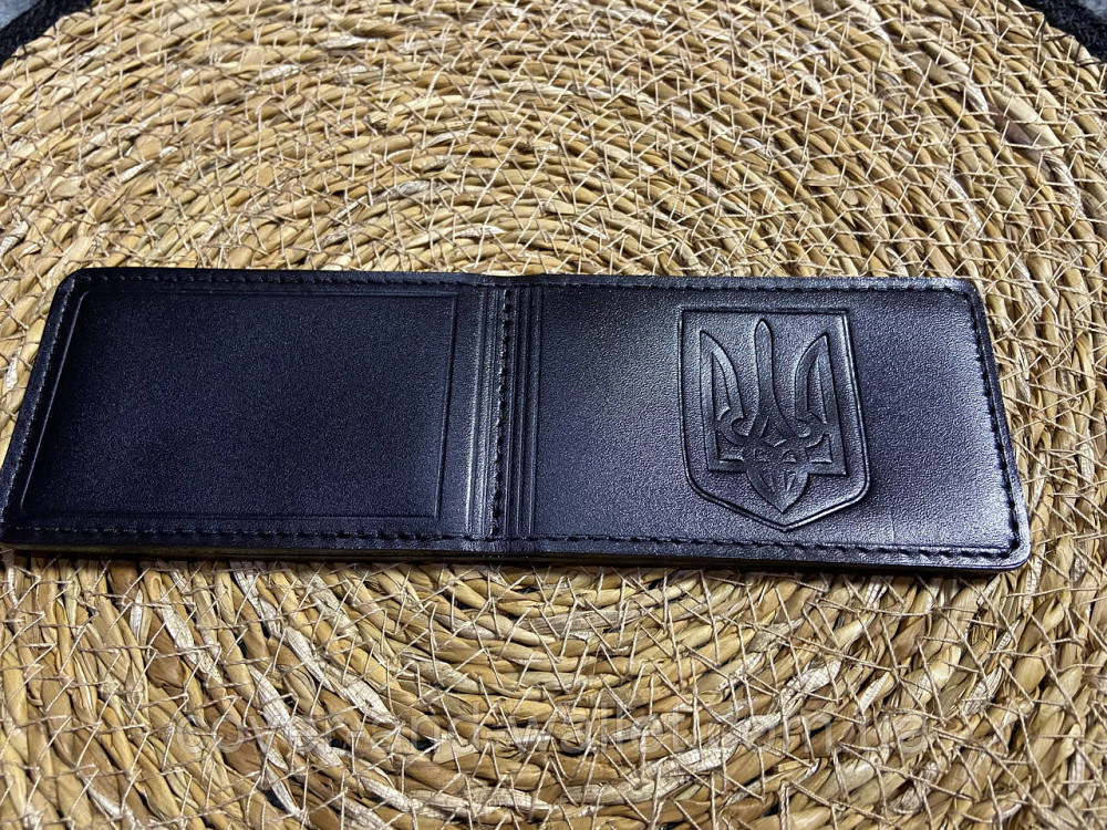 Маленька шкіряна обкладинка для прав і ID документів на чотири відділи Leather Київ - фото 2