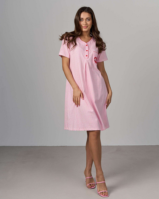 Женский халат и сорочка для кормления - в полоску Nicoletta 7382 XL Киев - изображение 1