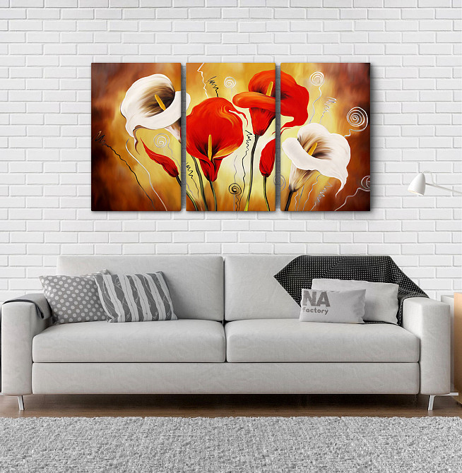 Модульна картина Абстракція Квіти Аrt-153_3А Київ - фото 2