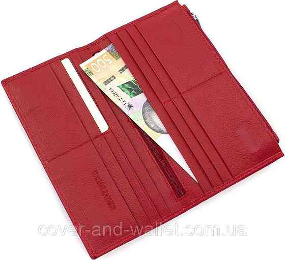 Червоний жіночий гаманець купюрник на магнітах ST 006 red Київ