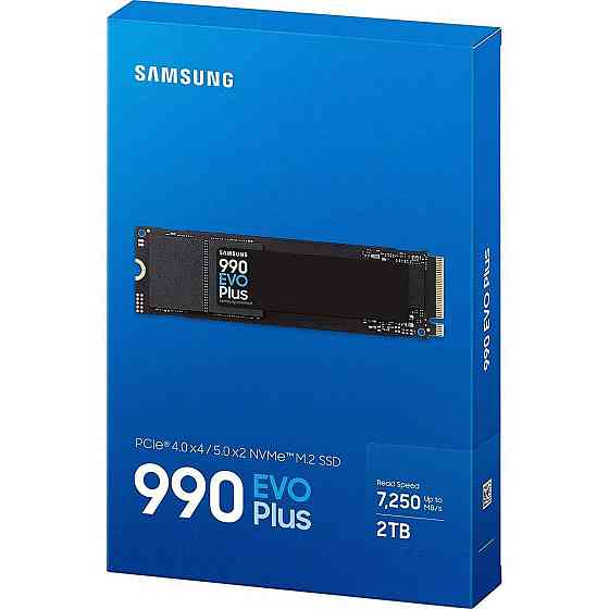 Накопичувач SSD 2ТB Samsung 990 EVO Plus M.2 2280 PCIe 5.0 x2 NVMe V-NAND TLC (MZ-V9S2T0BW) ( 80.15 х 22.15 х Харків