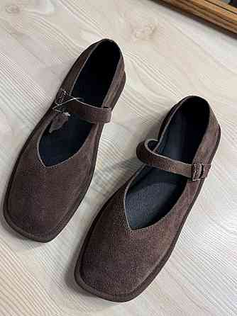 Балетки жіночі Meideli 0109-7 Mary Jane з ремінцем натуральна замша коричневі, 40, 25,5 см Київ