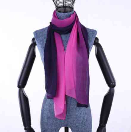 Женский шарф розовый + черный - размер шарфа приблизительно 150*50см, шифон Киев